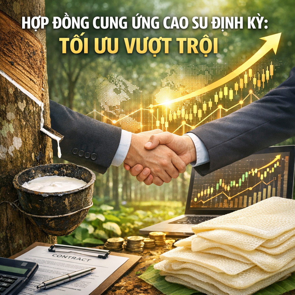 Illustration of Hợp đồng cung ứng cao su định kỳ: Tối ưu vượt trội