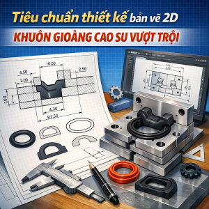 Illustration of Tiêu chuẩn thiết kế bản vẽ 2D khuôn gioăng cao su vượt trội